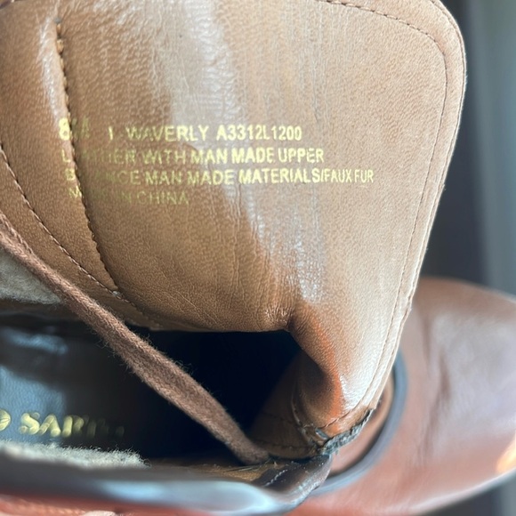 Franco Sarto Waverly Brown Leather Ankle Boots - Picture 7 of 7